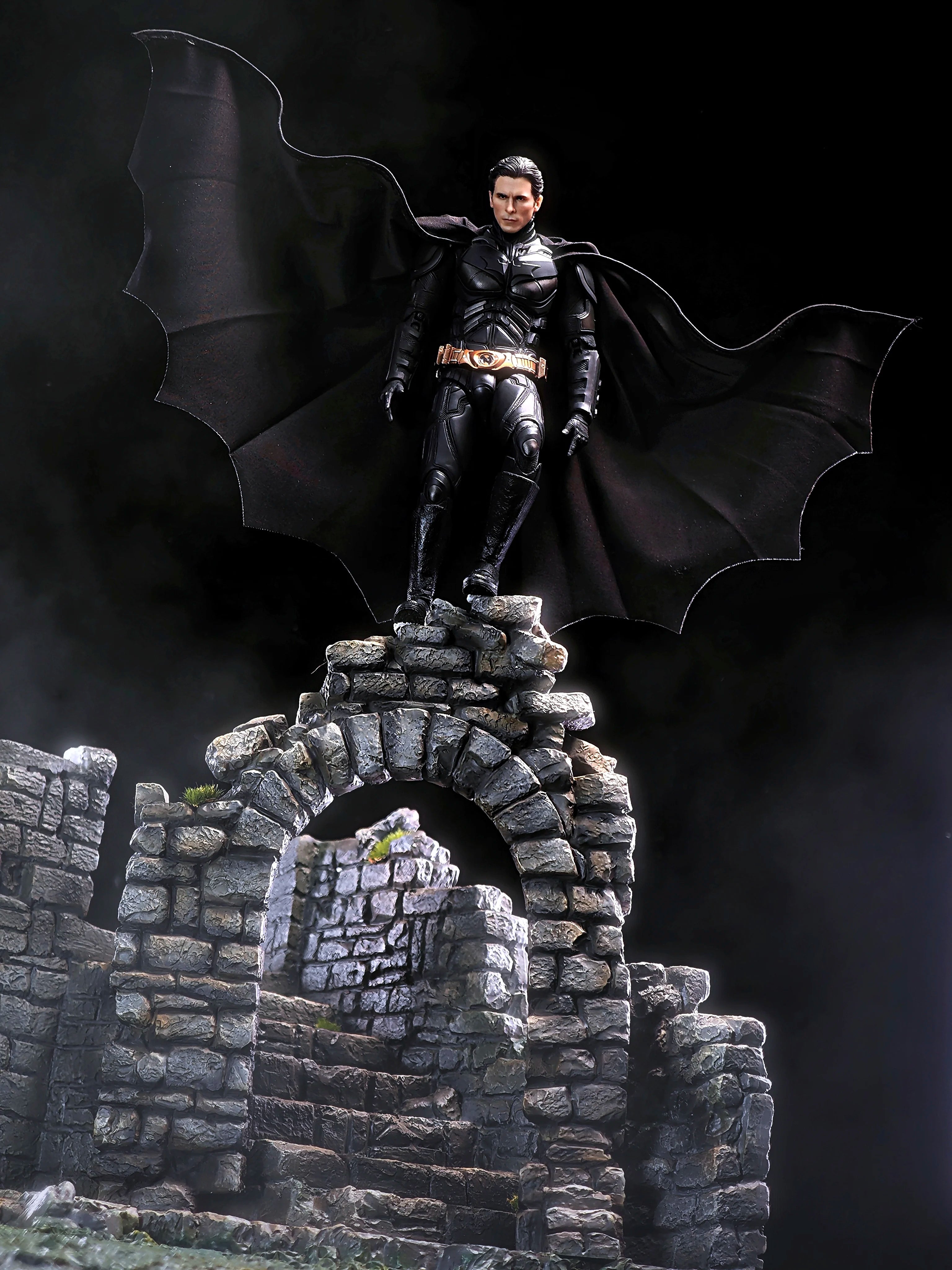 INART 1/12 Maßstab Batman Dark Knight Rise Bale Umhang Cape Schal für 6 Zoll Actionfigur Modell Spielzeug