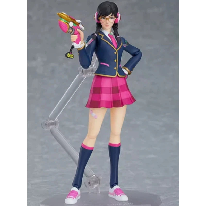 Original Figma 492 D.Va  Ver  Anime Style Action Figure  Collectible Desktop Decoration Birthday Gift