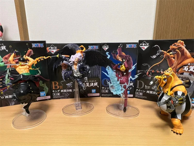 Bandai Original One Piece Ichiban Kuji Two Wings Battle Roronoa Zoro Sanji Anime Figures Toys For Kids Gifts Cool Collections