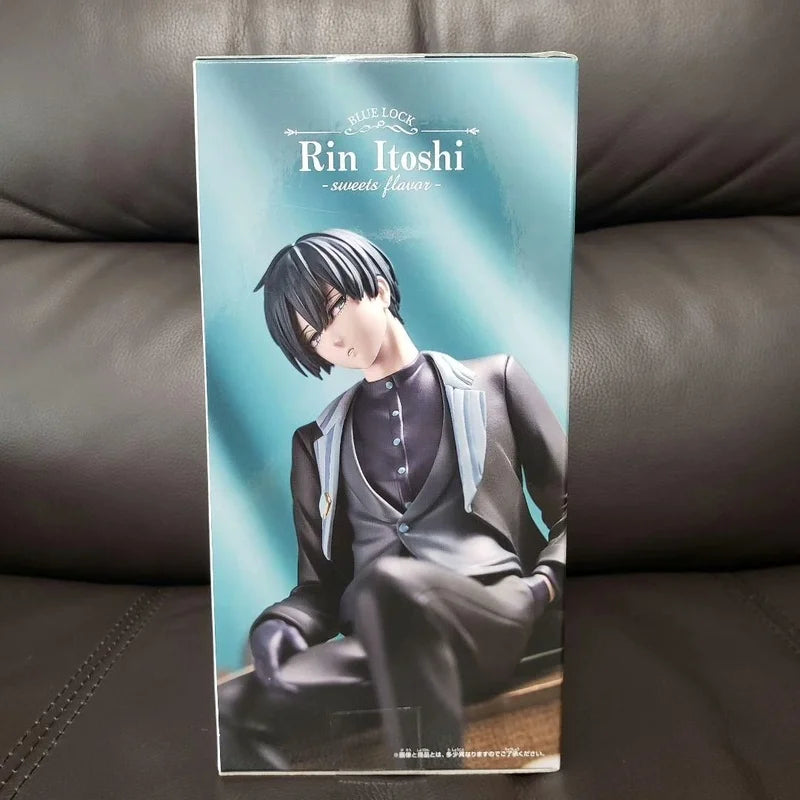 Genuine Model BANPRESTO Blue Lock 13cm Rin Itoshi Sweets Flavor Figure Anime Figurine Collections Toys Gifts
