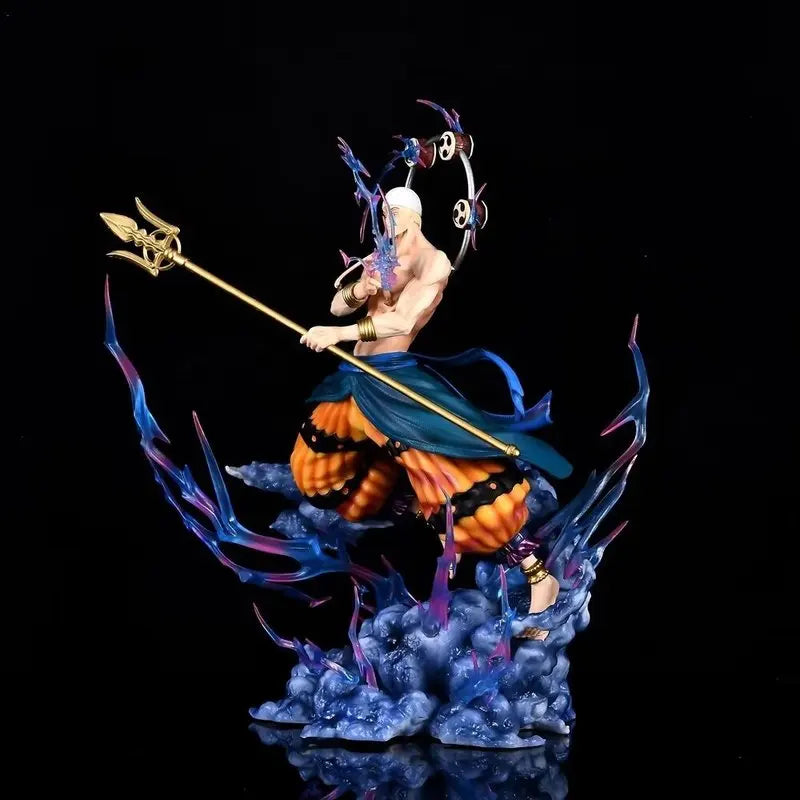 One Piece Enel Gk Action Figure Led Light Up Three Head Sculpt Pvc Collectible Model Figurine Ornament Adult Desktop Ornament