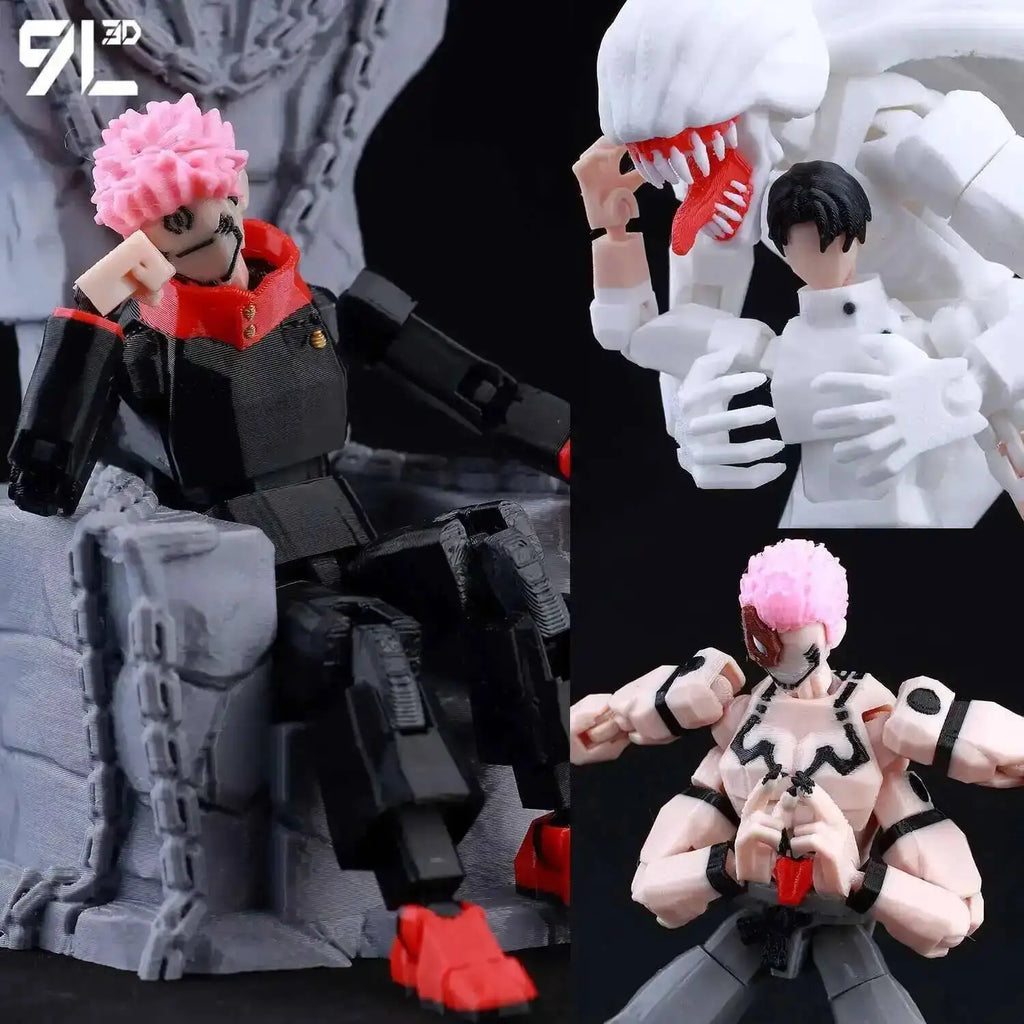 9L3D Gedruckt Lucky Dummy 13 Jujutsu Kaisen Gojo Satoru Toji Yuji Sukuna Anime Action Figuren Mannequin Yuuta Rika Modell T13 Spielzeug