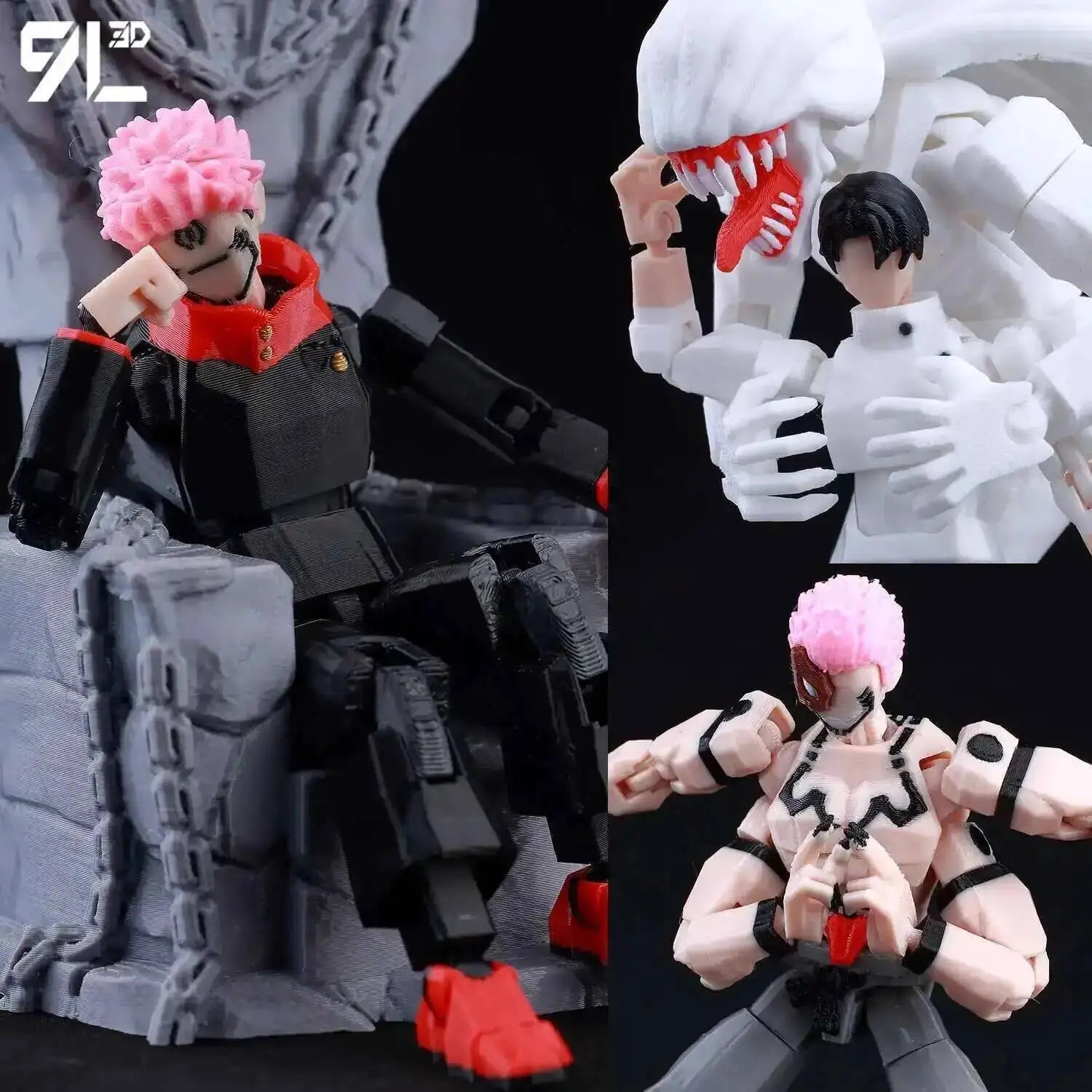 9L3D Gedruckt Lucky Dummy 13 Jujutsu Kaisen Gojo Satoru Toji Yuji Sukuna Anime Action Figuren Mannequin Yuuta Rika Modell T13 Spielzeug
