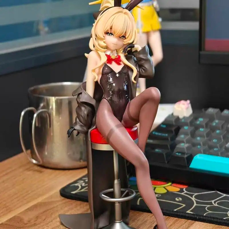 Anime Smiling Professor Bunny Girl Figure Pc Case Collectible Model Ornament Pvc Toy Statue Decoration Game Peripheral Gifts