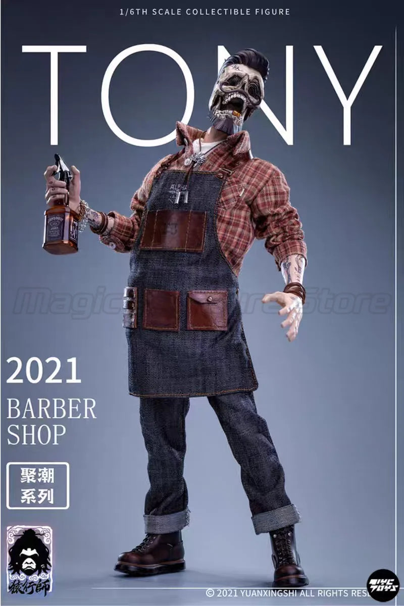 【MT】Original YUANXINGSHl JC-001 Gathering Trend Series First Round Oil Head Barber Tony 1/6 Action Figure Toy Model