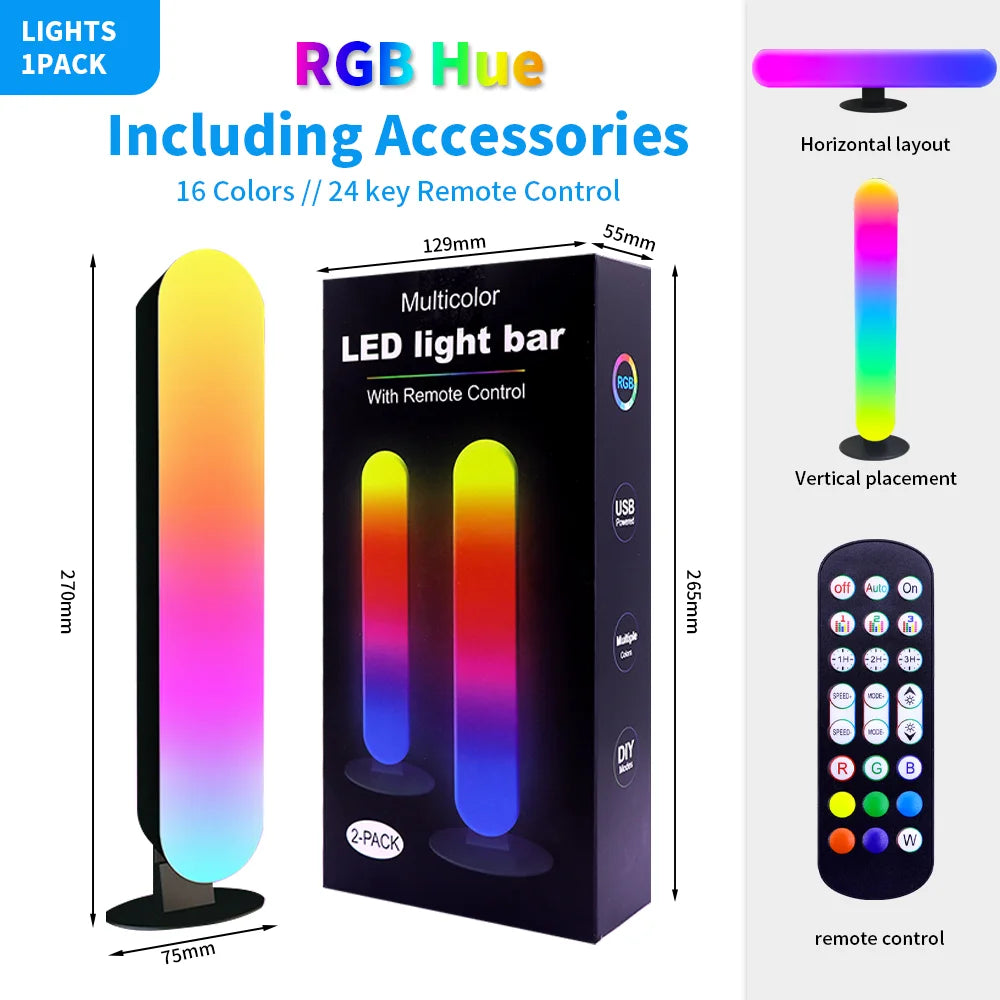 RGB USB WS2812 5V Light Music Rhythm Pickup Lights Sound Activated Updated USB Rechargeable Model Christmas Decoration Home Part