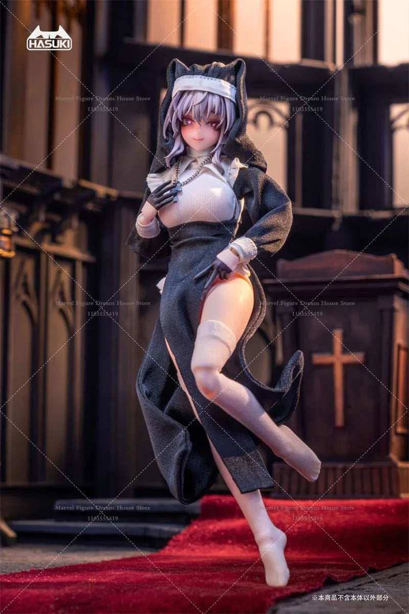 In Stock CS017 CS018 1/12 Scale Female Clothes Tradition Nun'S Outfit Sexy Style Costume Pack For 6-inch Action Figure Soldier