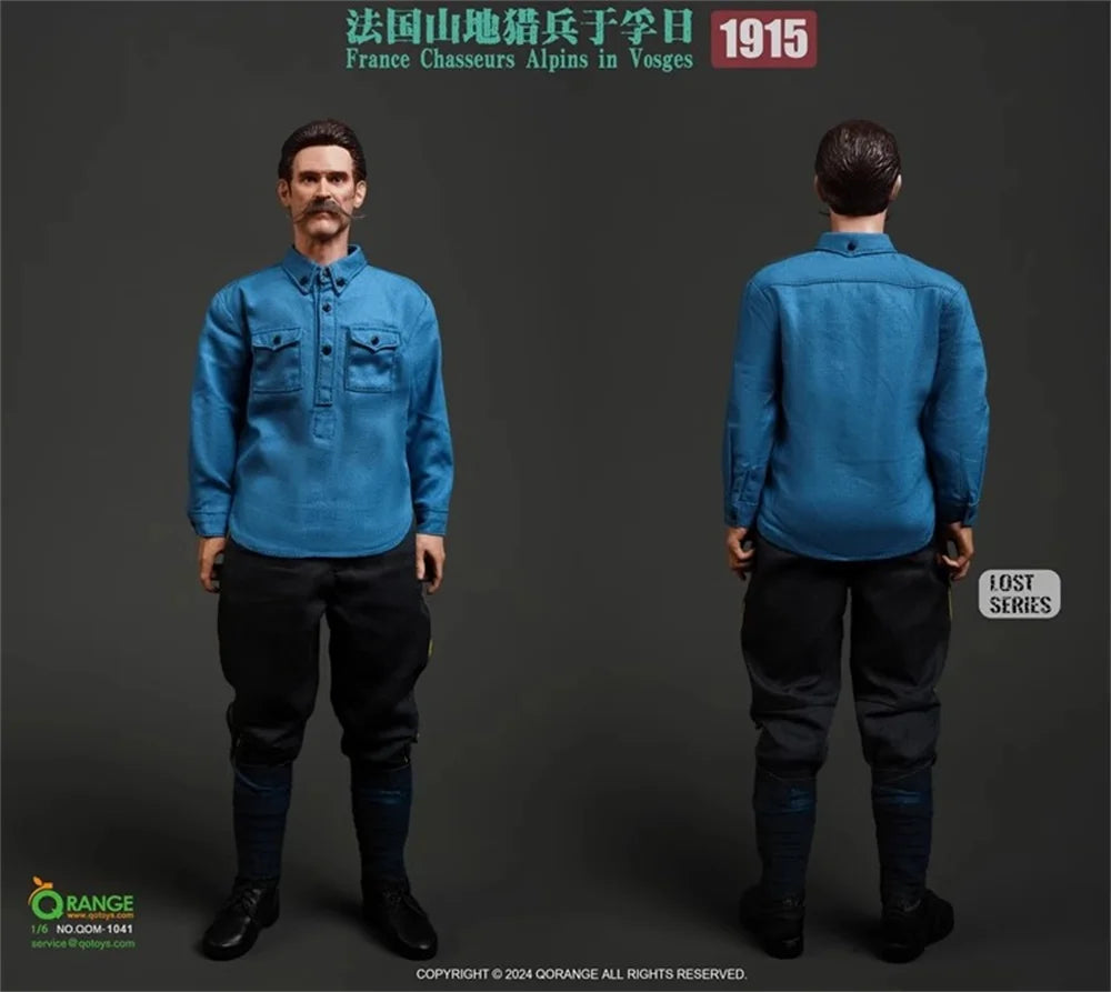 QORANGE QOTOYS QOM-1041 The French Soldier Doll Mountain 1915 Full Set Moveable Action Figure Gift For Fans Collect 1/6