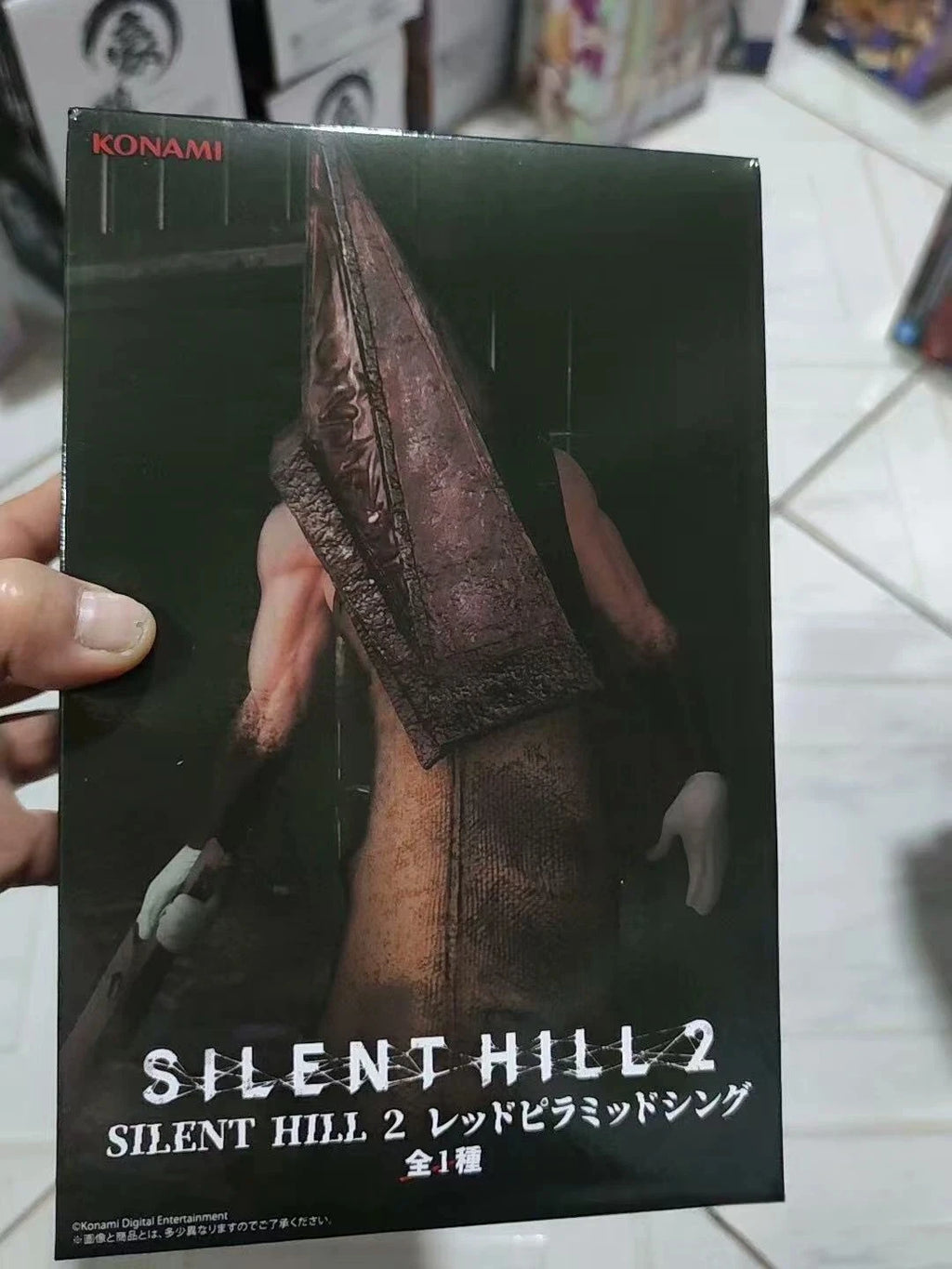 New Products In Stock Japanese Authentic Konami Silent Hill Bubble Head Nurse Red Pyramid Scenery Figure Toy Holiday Gift