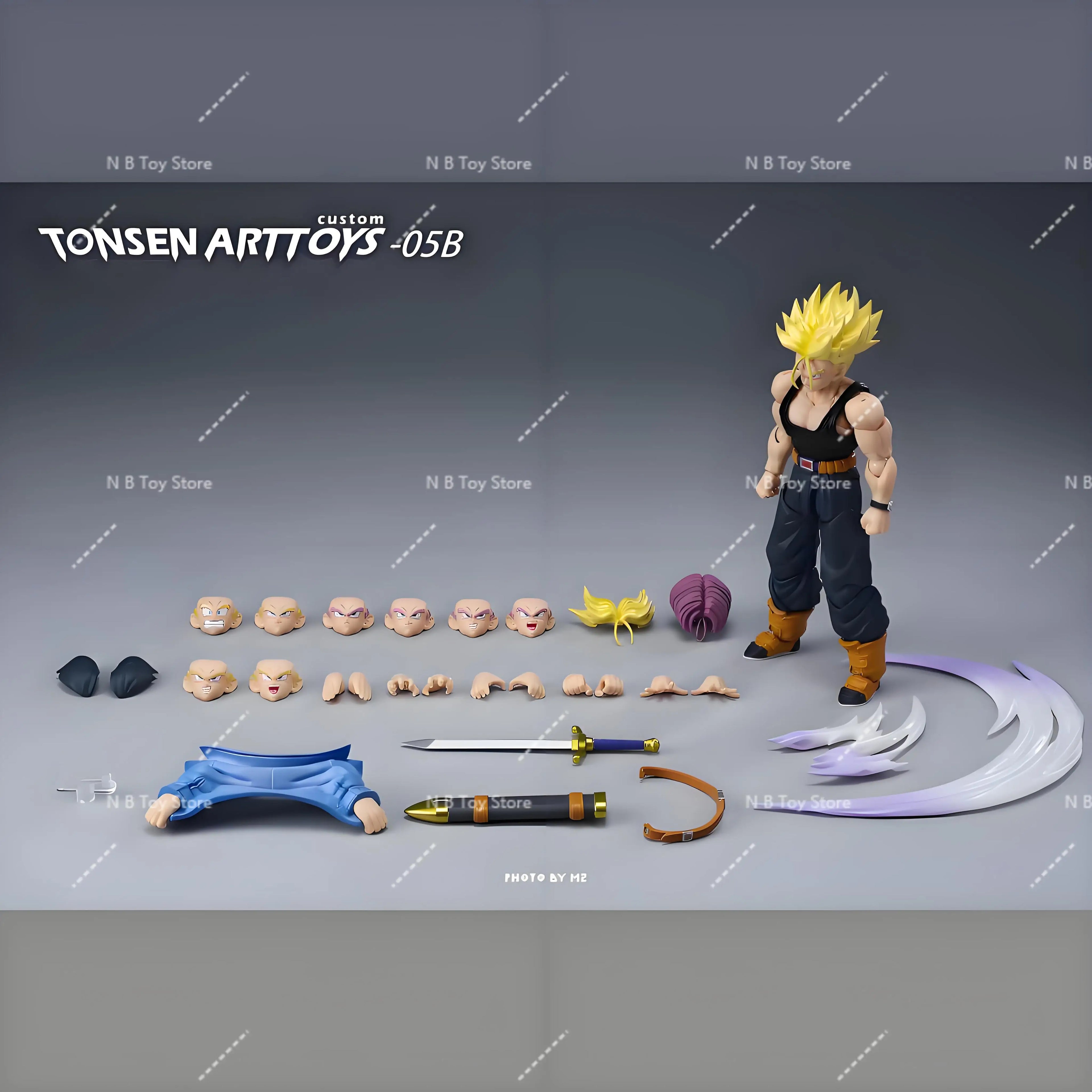 In Stock Tonsenarttoys Dragon Ball Z Shf Saiyan SSJ2 Trunks Majin Butens Cuttens Action Figure Action Model Toys Gift