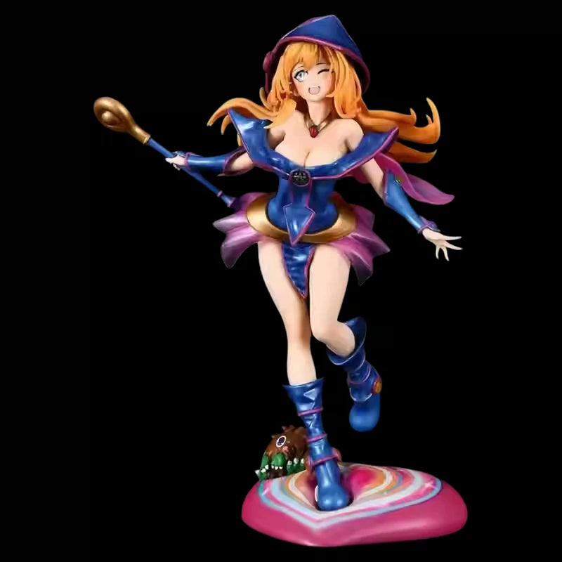 Yu-Gi-Oh! Duel Monsters Ryuukishi Schwarzes Magier-Mädchen Art Works Monsters Anime Figuren PVC Actionfigur Spielzeug Spielmodell Puppe