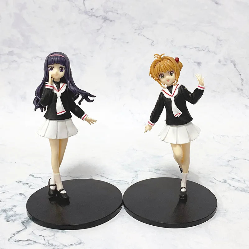 16CM Anime Card Captor Sakura Kinomoto Sakura Figure Pop Up Parade Aciton Figure Daidouji Tomoyo Model Toy Gift Doll PVC