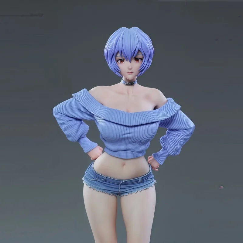 【presale】new Summer Limited Anime Schoolgirl Rei Ayanami 30CM Scale Detailed Statue Iconic Anime Character GK toys gift