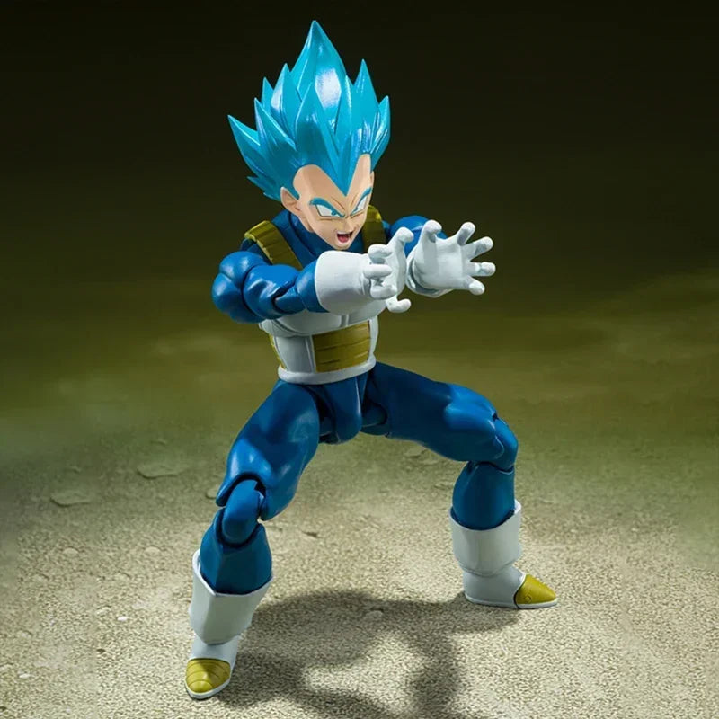 Wholesale Bandai Figure Dragon Ball Anime Figures SHF Super Saiyan God Super Saiyan Blue Vegeta Collection Model Action