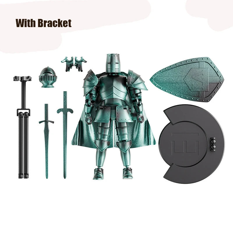 Middle Ages Warrior Action Figure Toys Retro Joint Mobility Knights Collectible Model Toy For Kids Adult Stress Relieving Gifts