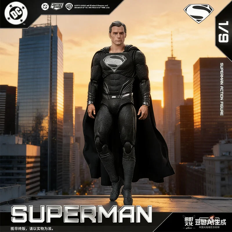 New 1/9 Fondjoy Black Superman-Val-Zod 2.0 Series Dc Action Figures Assemble Model Desktop Decoration Ornaments Movie Fans Gifts