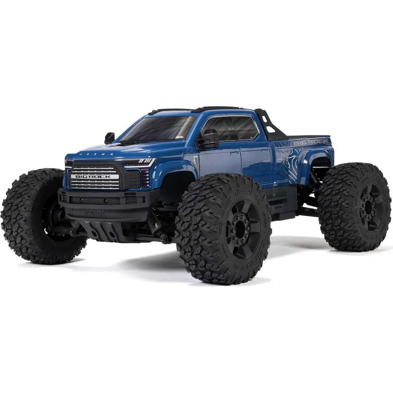 home.1/10 Big Rock 4X4 223S BLX BRUSHLESS Street Truck RTR with DSC, (Blue), ARA4312V4T3
