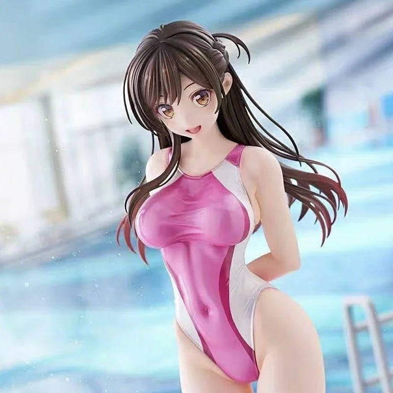 25 cm Rent A Girlfriend Qianhe Mizuhara Bademode Anime Figur Kanojo Okarishimasu Ichinose Action Figur Modell Spielzeug