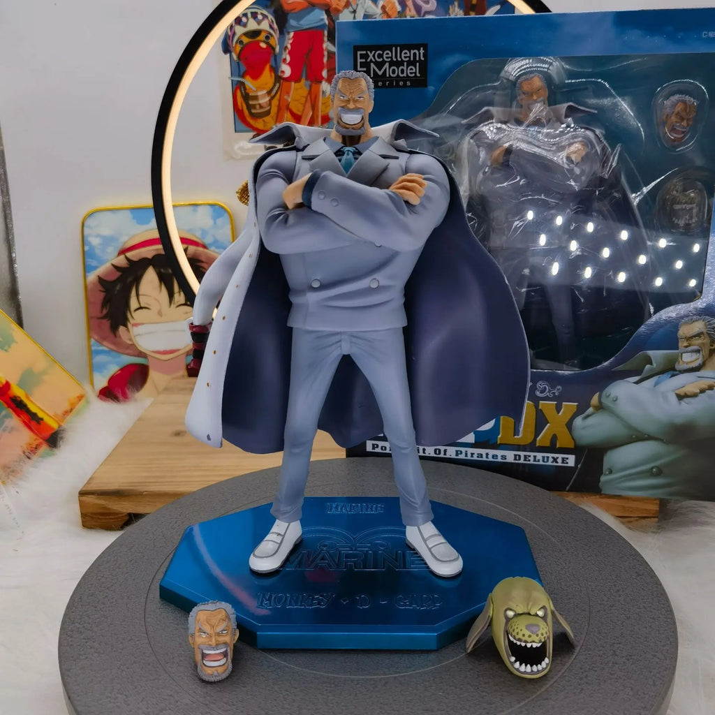 POP One Piece Фигура Monkey.D.Garp 26CM Аниме PVC екшън фигурка играчки 3 глави Garp статуя Kapu фигурка колекционерски модел кукла подарък