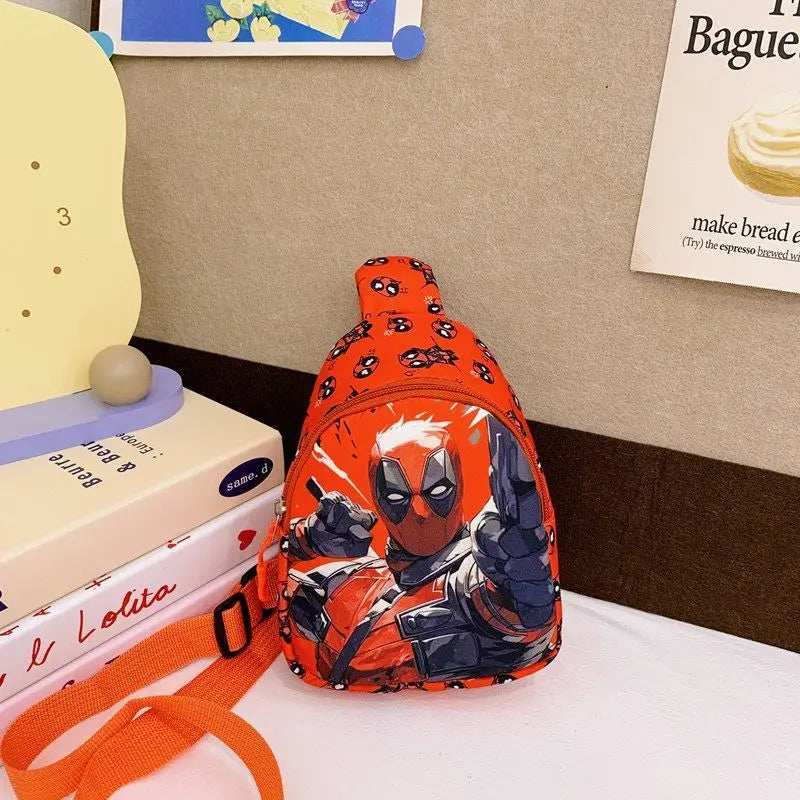 Marvel The Avengers 4 Spiderman Captain America Cartoon Peripheral Kids Crossbody Bag Going Out Stylish and Versatile Chest Bag