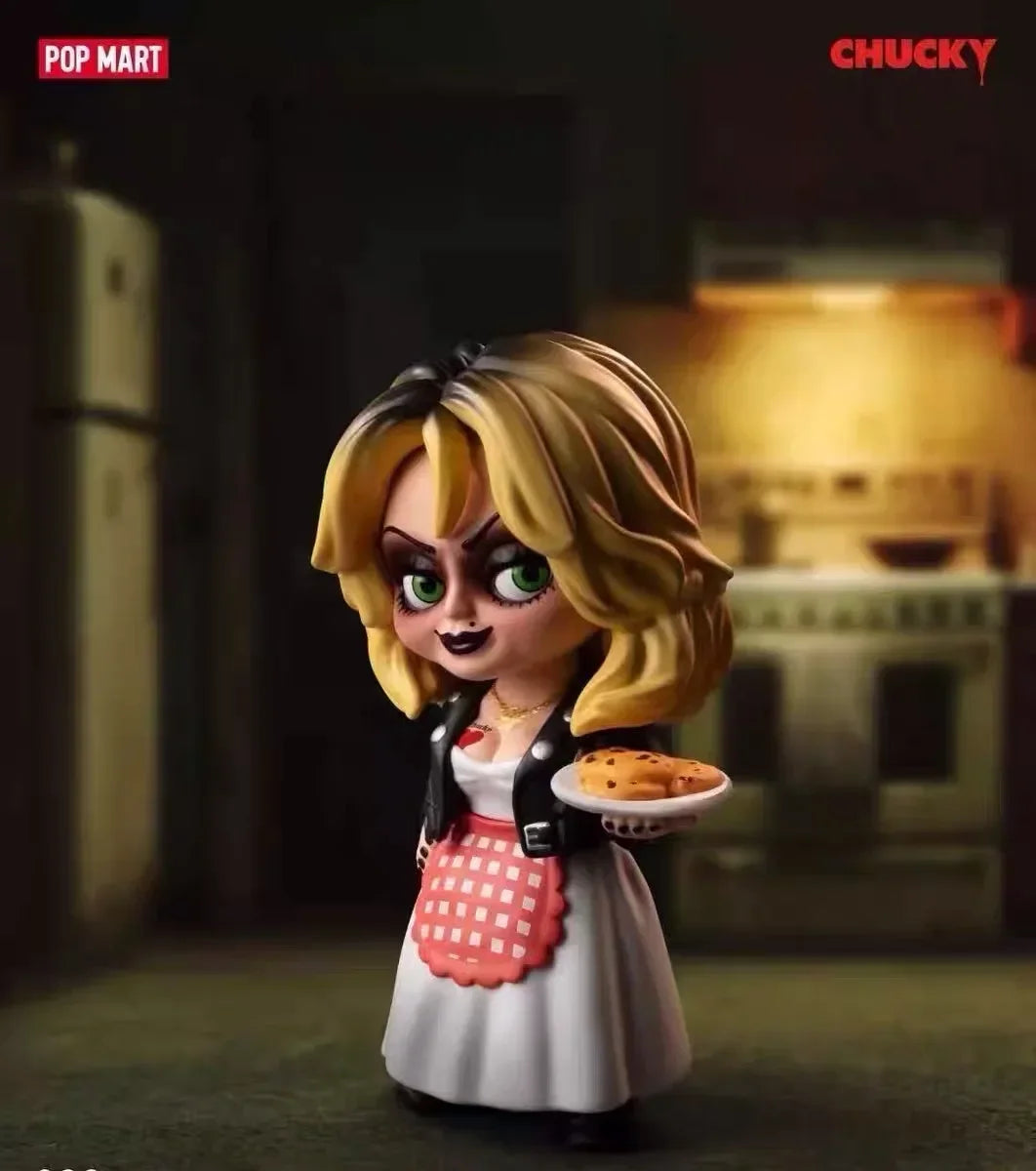 POPMART Halloween Chucky Ghost Kid Reincarnation Series Blind Box Trendy Toy Anime Actionfigur Überraschungsgeschenk zum Geburtstag
