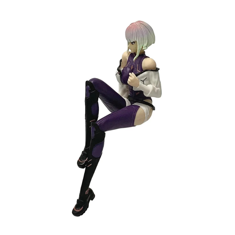 Edgerunners Anime Figurines -Cyberpunk Style  Lucy  Sitting Poses | Street Samurai Desktop Model Toys, Fan Collection