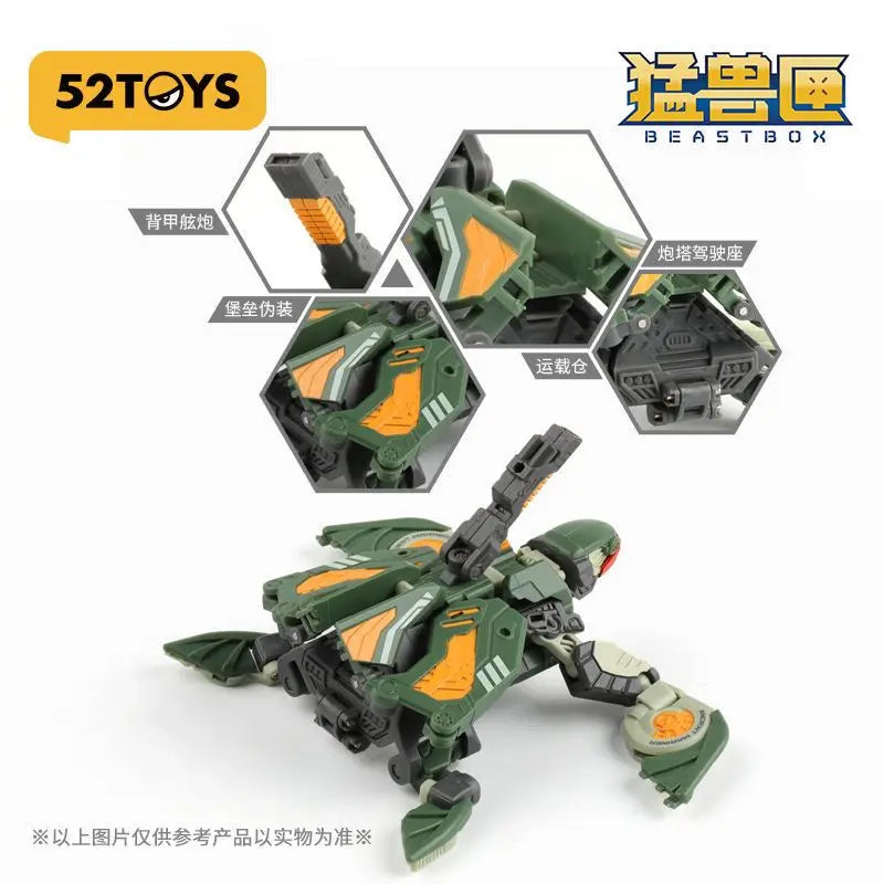 52TOYS Beast Box Series Jetsam Wreck Reef Sea Turtle Transformable Model Kit Collectible Mech Action Figure Birthday Gift