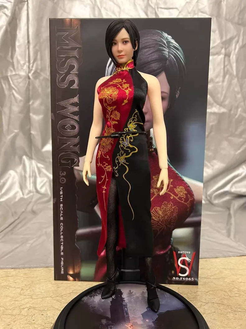 SWTOYS FS065 1/6 Scale Miss Ada Wong Action Figure with Movable Eyes Qipao Version Collectible 12' Women Soldier Toy Model Gift