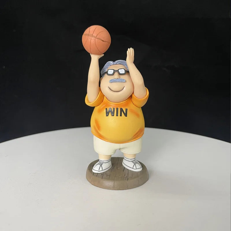 12cm Slam Dunk Shohoku Mitsuyoshi Anzai Cute Edition Anime Figure Model Statue Boys Collection Desktop Decoration Ornament Toys