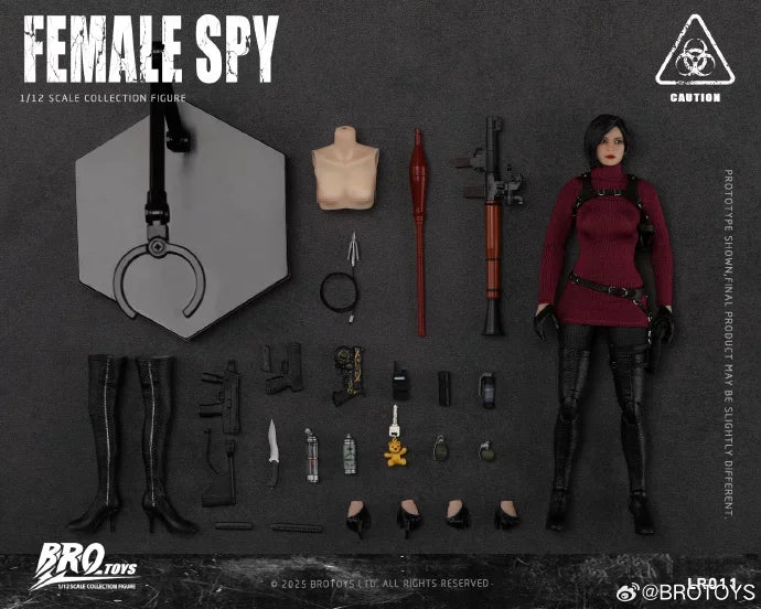 Genuine In Stock Brotoys Female Spy Ada Wang Lr011 Eye Moving Cloth Dress 1/12  Doll Action Figure Collection Birthday Gift Toy