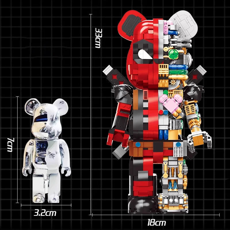 Creative Expert MOC Red Mechanical Bear Building Blocks Movie Action Figures Model Bricks Desktop Decoration room decor