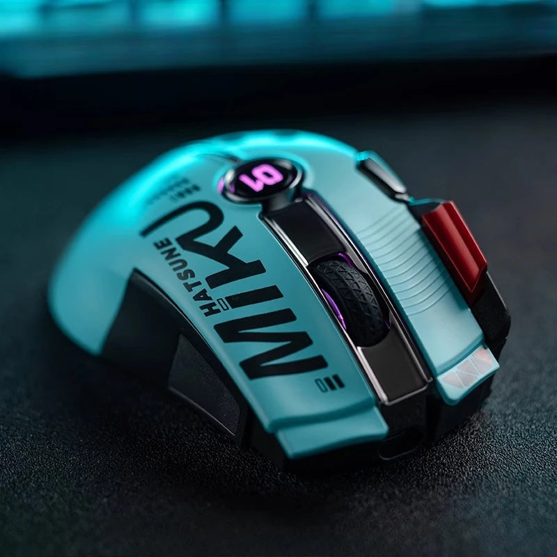 Hatsune Miku Anime Wireless Gaming Mouse by RGB Collectible Gaming for Pc Computers Laptop Mouse Gifts