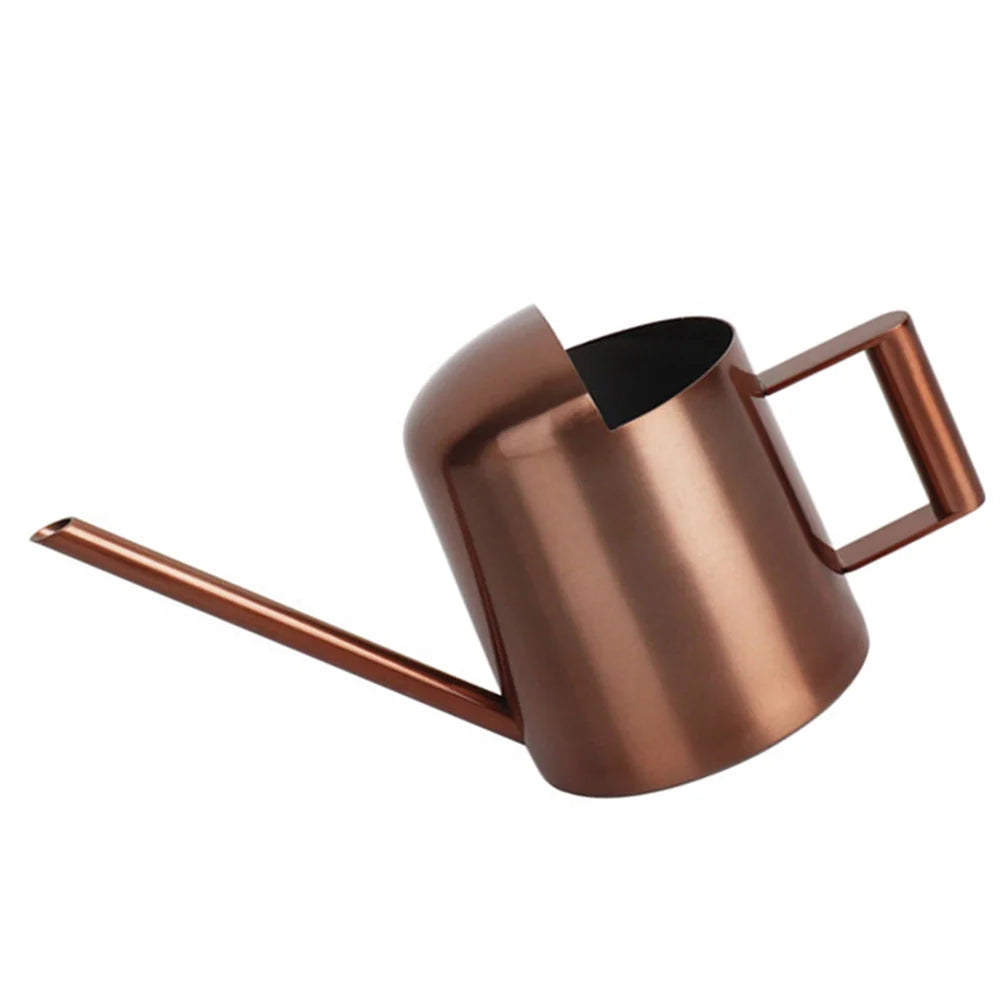 Indoor Plants Watering Can Houseplant Garden Stainless Steel Metal Brown Flower Pot Child