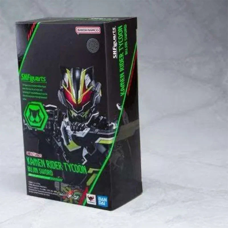 Bandai Genuine SHF KAMEN RIDER TYCOON BUJIN SWORD Anime Action Figure Collectible Joints Movable ModelToy Ornament Gift Children