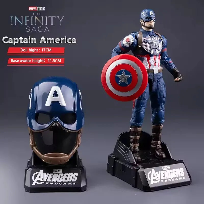 Marvel Iron Man SpiderMan Captain America Joints Mobility Transform Shape Action Figure PVC Model Collect Ornaments Toys Gifts