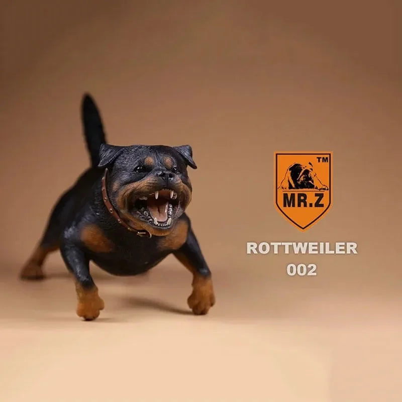 Mr.Z 1/6 Simulation Animal Dog German Rottweiler Dog Model Toy Gift Model F 12" Action Figure Scene Car Decoration Ornament Show