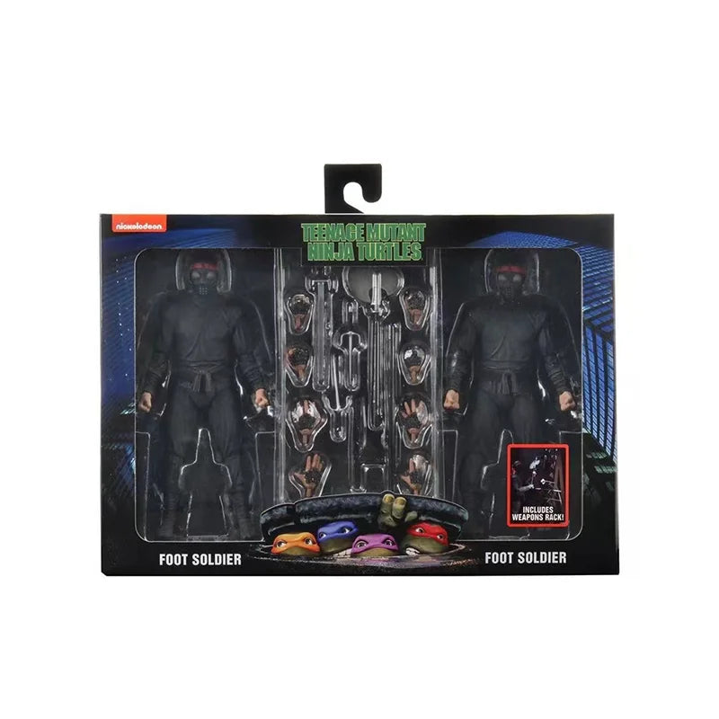 In Stock Original NECA TMNT FOOT SOLDIER Anime Action Collection Figures Model Toys