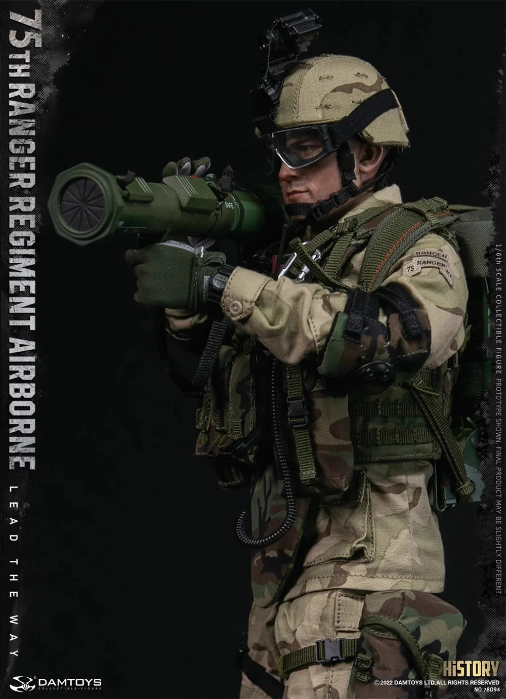 DAMTOYS DAM 78094 US.75th Ranger Armor Force Soldier Full Set Moveable Action Figure Gift For Fans Collect 1/6