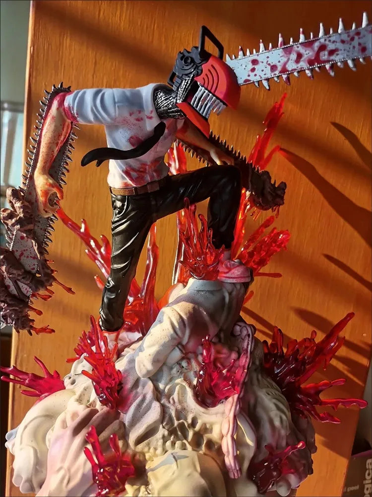 29cm Chainsaw Man Denji Figure Chainsawman Anime Figures Pvc Statue Pochita Action Figurine Copy Model Doll Decoration Toys Gift