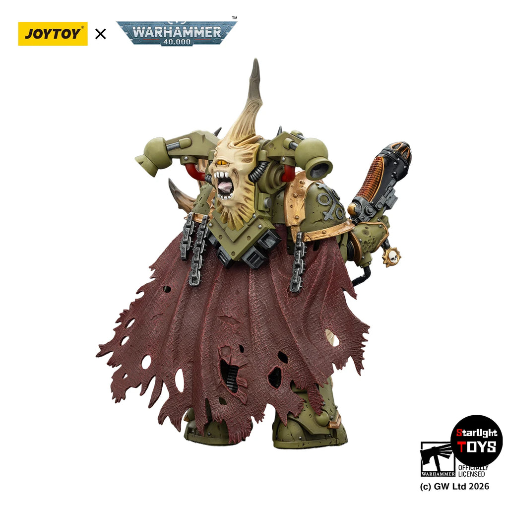 【Pre-sale】JOYTOY Warhammer 40K 1/18 Animation Figure Death Guard Plague Marine Champion with Plasma Pistol and Power Fist