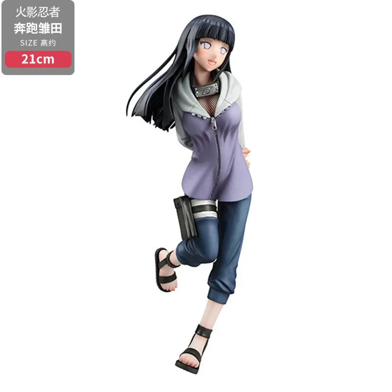 Neue 21 cm Puppenmodell Uzumaki Naruto Anime Figuren Haruno Sakura Hyuga Hinata PVC Figuren Sammlung Dekoration Kinderspielzeug Geschenke