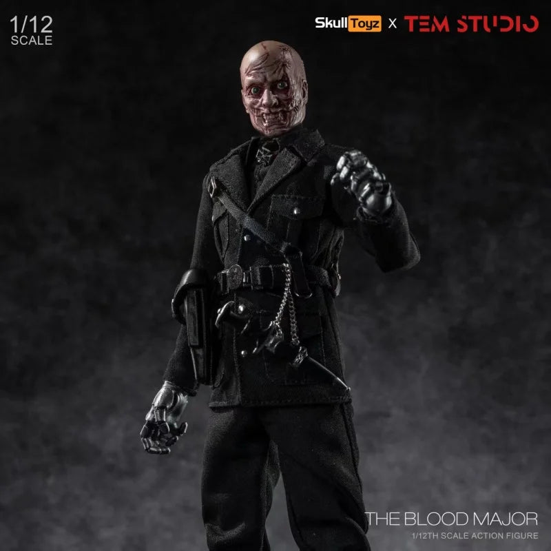 Tem Studio Skull Toyz the Blood Major Action Figure - High Detail Collectible PVC with Original Cloth Outfit for Boys Decor Gift