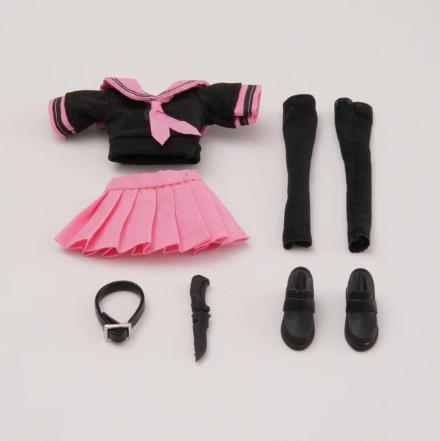 In Stock 1/12 Scale 99S Series Sweet Student Uniform Sailor Collar Top Pleated Skirt Set For 6inchs Azone Action Figure Body