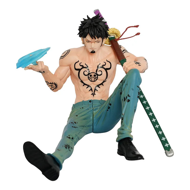 One Piece Anime Figurine Sitting Posture Trafalgar Law Operation Room Action Figures Pvc Model Collection Decoration Toys Gift