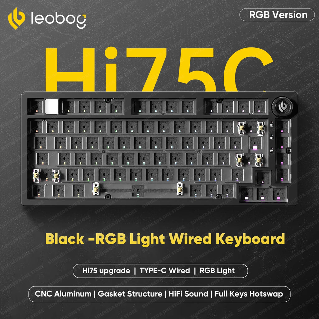 Leobog Hi75C Hi75C Pro Hi75 Gaming Aluminium Drahtlose Mechanische Tastatur Kit 81 Tasten Bluetooth 2,4G Wired Hotswap Gamer Tastatur