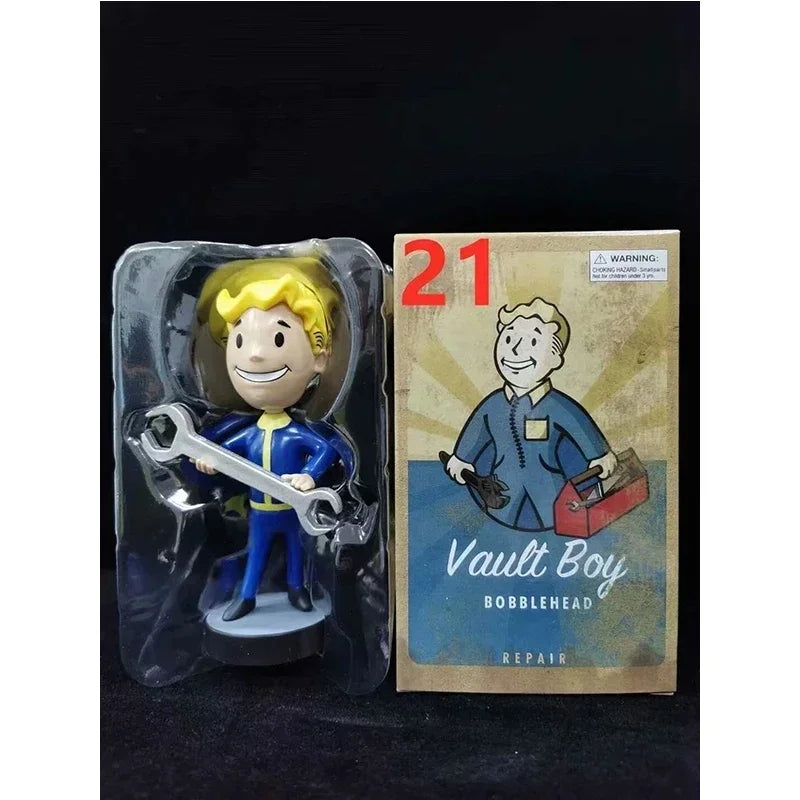 2025 Bobblehead Cute Vault Boy Full Set Figure Toys Anime Action Figure Statue Collection Model Doll Room Ornament Toys Kids Gif