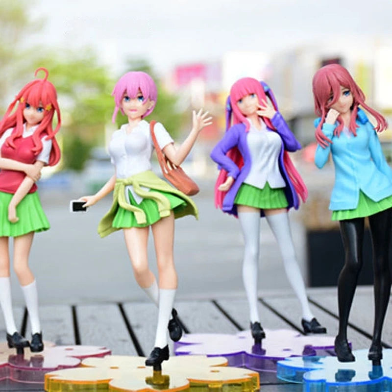 18CM The Quintessential Quintuplets Ichika Nino Miku Yotsuba Itsuki JK Uniform PVC Action Figure Collectible Model Surprise Gift
