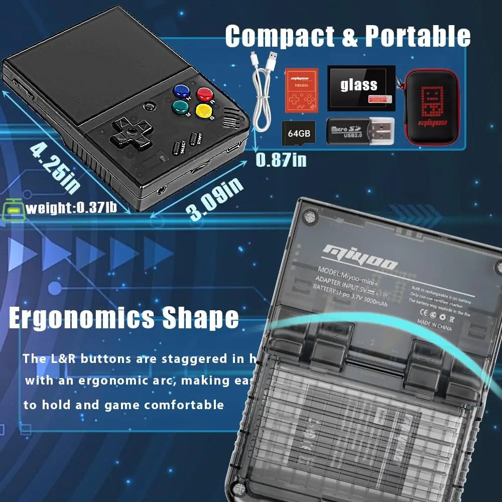 MIYOO Mini Plus Retro Handheld Game Console 3.5''IPS Screen Mini+ Classic Portable Pocket Video Games Consoles Player Hobby Gift