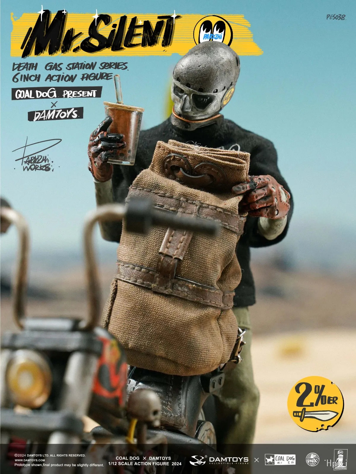 【Original】Coal Dog DAMTOYS PES038 PES040 Death Gas Station Series Mr.silent 1/12 Scale Action Figure Model Toy