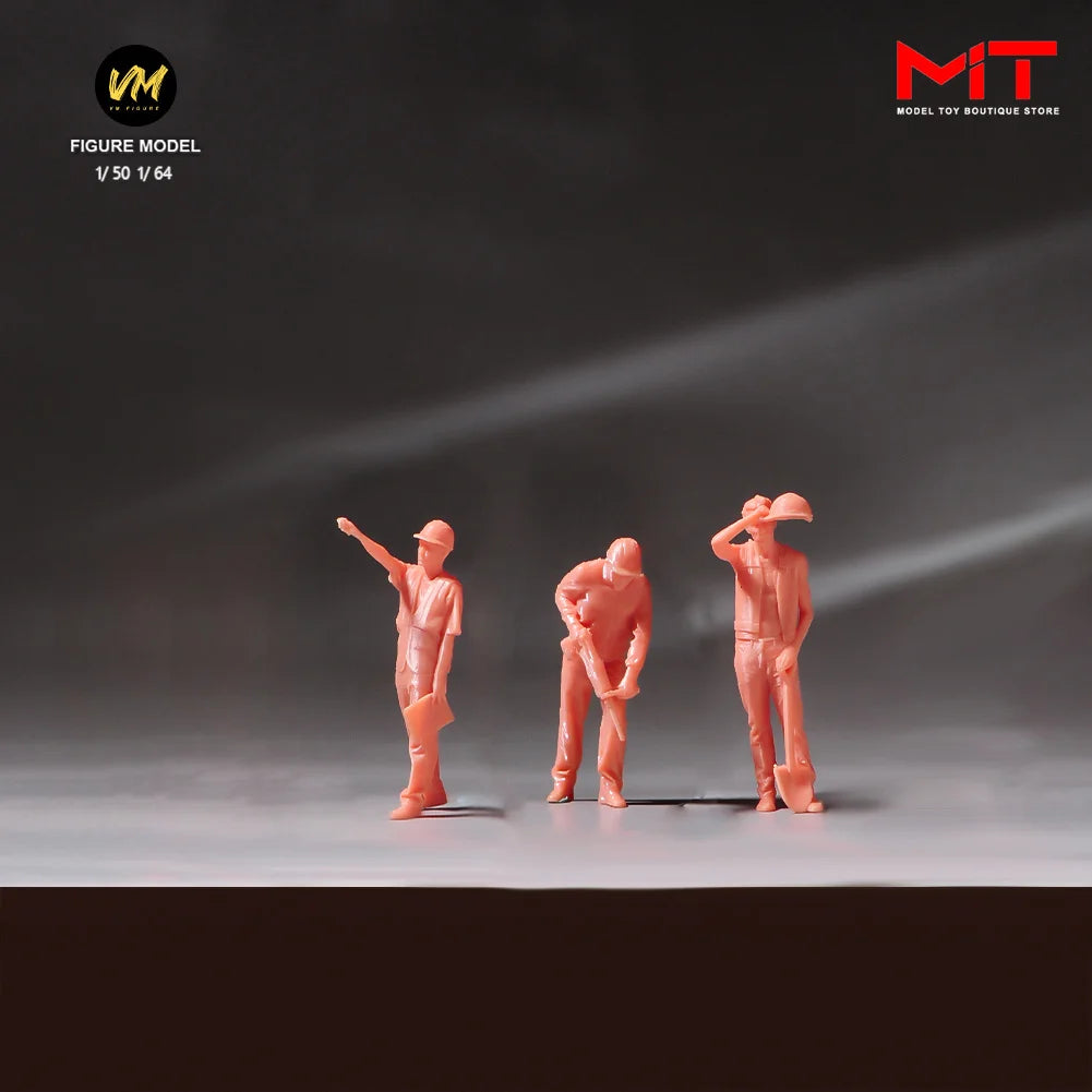 Miniature Figure 1/64 1/50 Site Scene accessories Workers 3D Mini Doll Model Fit Construction Vehicles Toy Decor Display